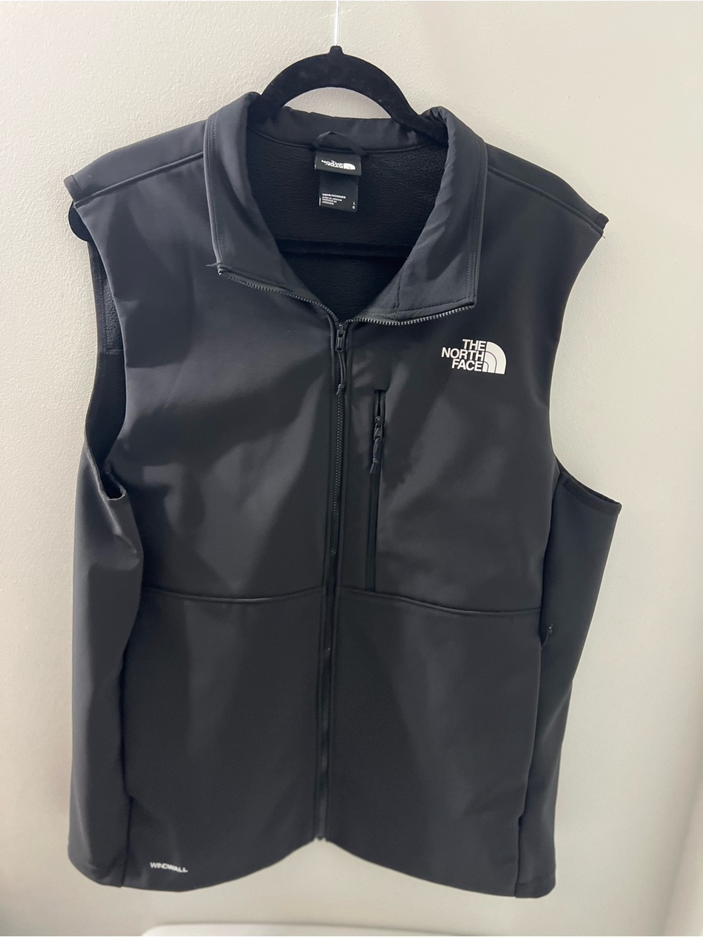 The North Face Black Softshell Vest with Chest Pocket